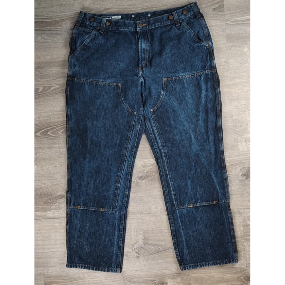 Mens Carhartt 42x32 Jean Rugged Flex Relaxed Fit Heavyweight Double-Front Logger